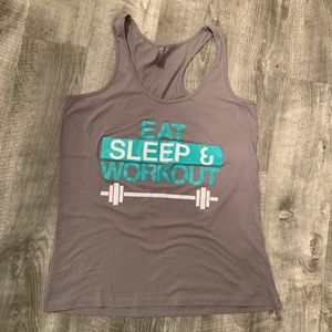Eat Sleep Workout Funny Tank Top